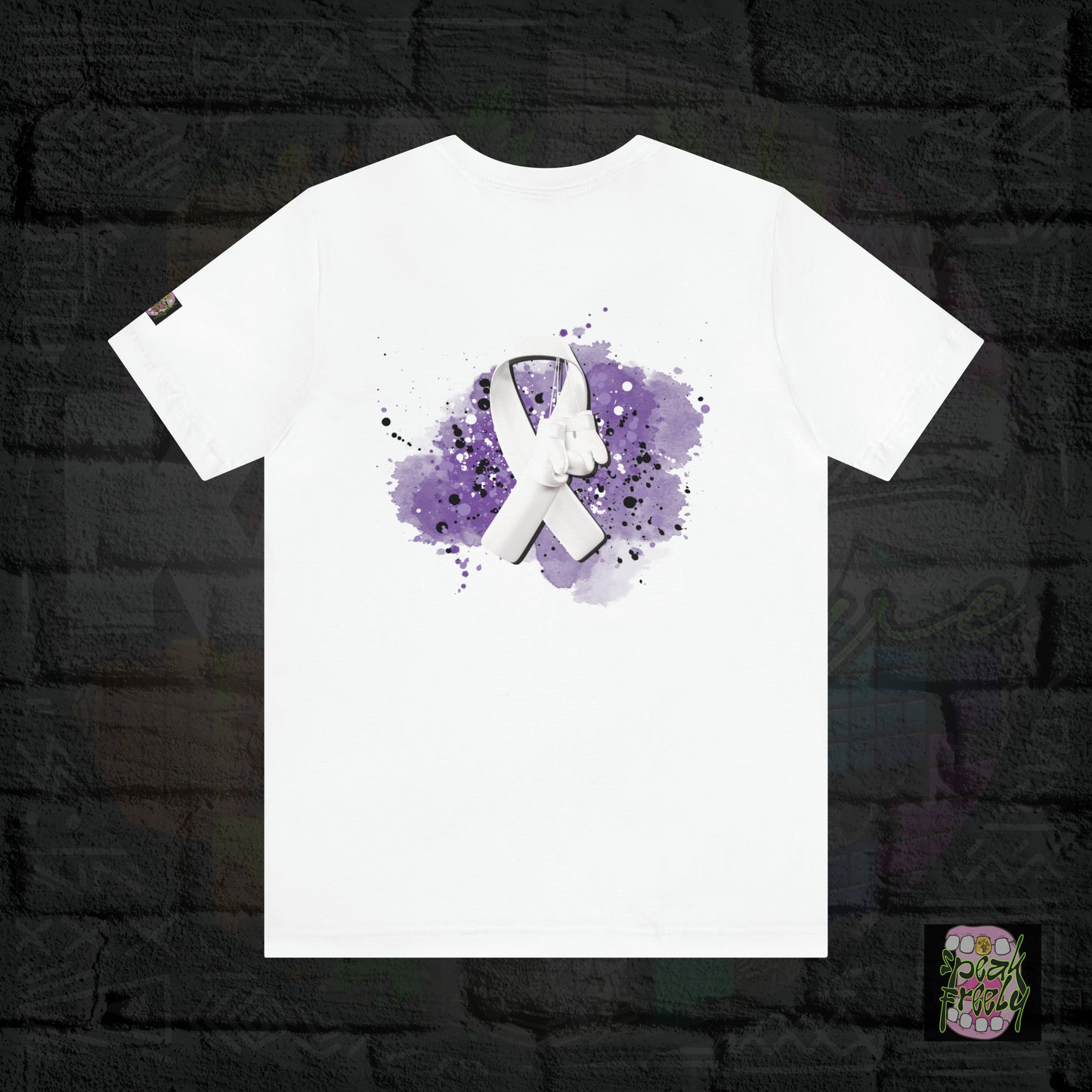 Ribbon Lavender "BORN TO FIGHT" Short Sleeve Tee