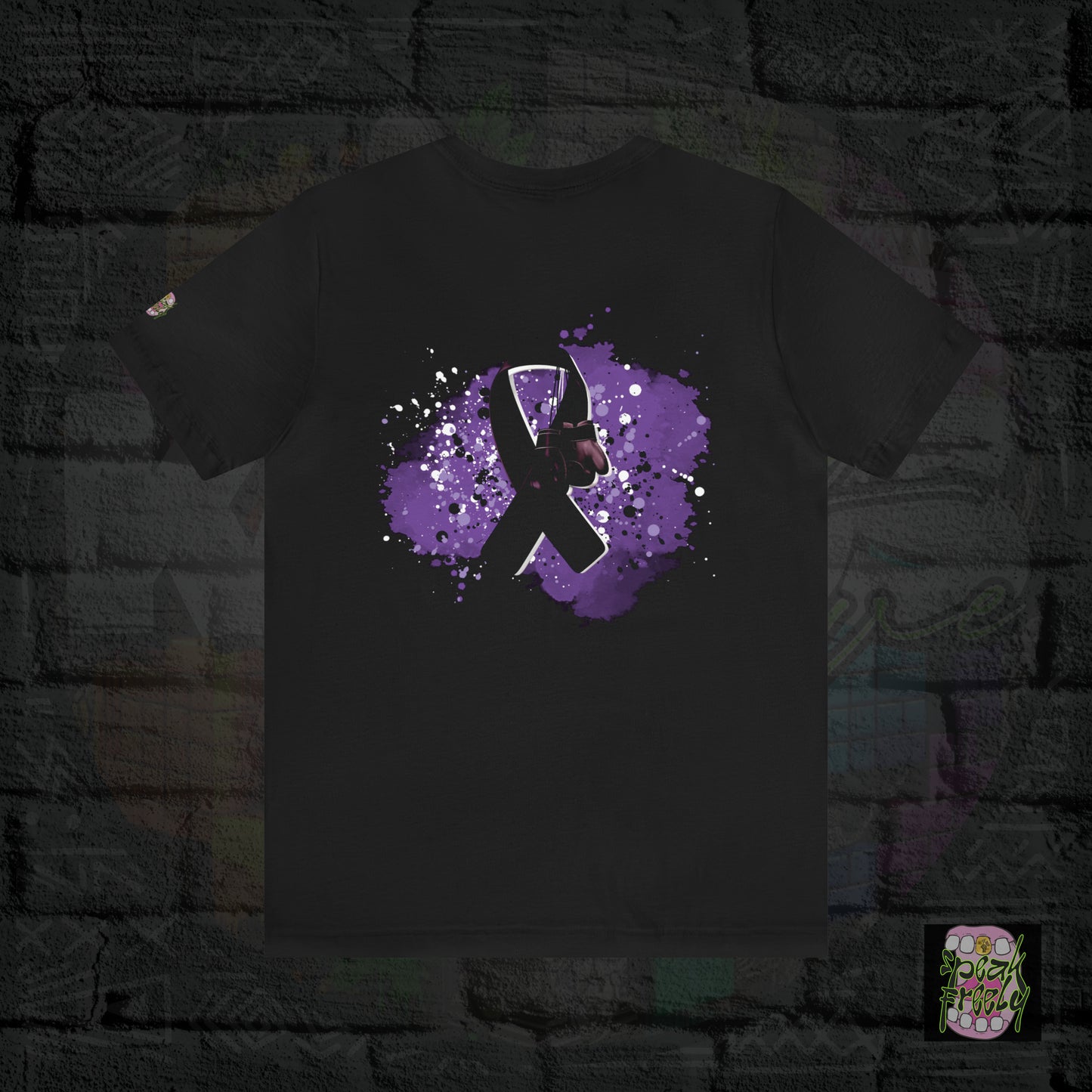 Ribbon Lavender "BORN TO FIGHT" Short Sleeve Tee