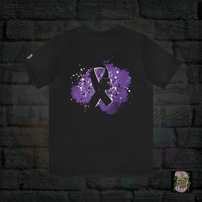 Ribbon Lavender "BORN TO FIGHT" Short Sleeve Tee