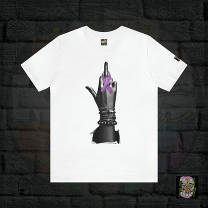 Ribbon Lavender "PHUCK CANCER" Short Sleeve Tee