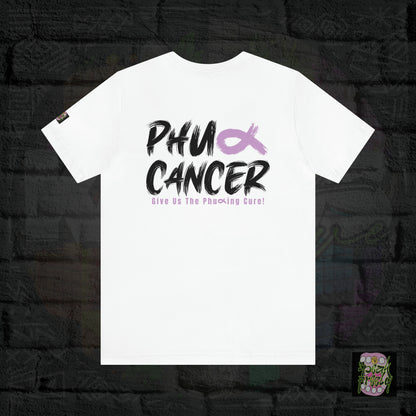 Ribbon Lavender "PHUCK CANCER" Short Sleeve Tee